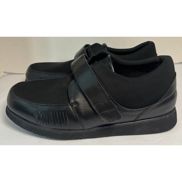 Mt Emey Men\'s Bunion Edema Black Leather Comfort Casual Shoe Sz 14(6E) Wide NEW main image 4